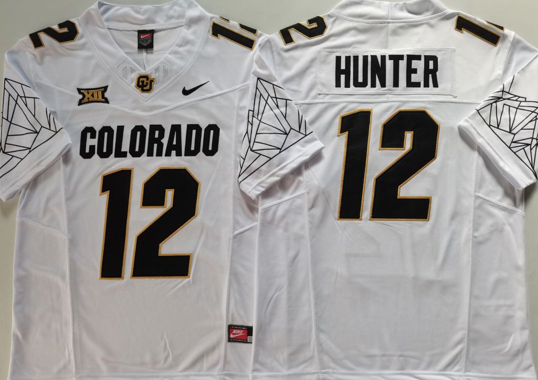 Men Colorado Buffaloes #12 Hunter White 2025 Nike Limited NCAA Jersey style 5->more ncaa teams->NCAA Jersey